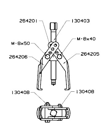 EXTRACTOR FORZA SERIE 2640 DE TIJERA